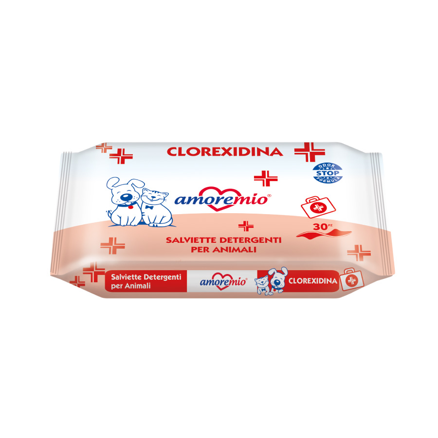 AMOREMIO POCKET CLOREX WIPES 30 unidades