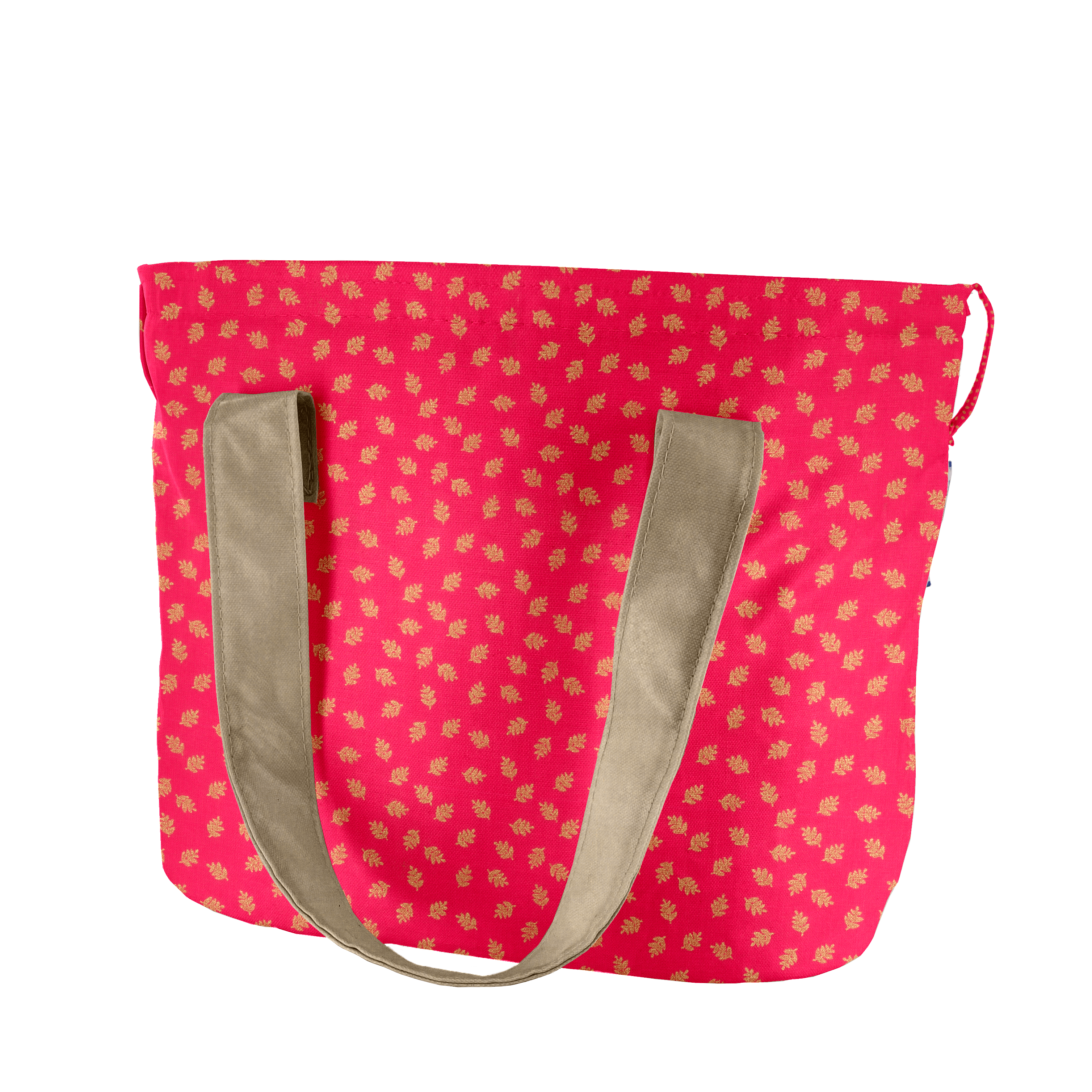 Sac Lunch Isotherme Feuillage Or Rose
