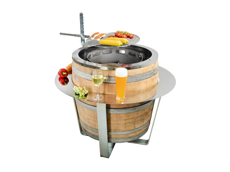 Nouvel Grill- und Feuerstelle Barrique, Ø 100 cm Grill- und Feuerstelle mit echtem italienischem Weinfass