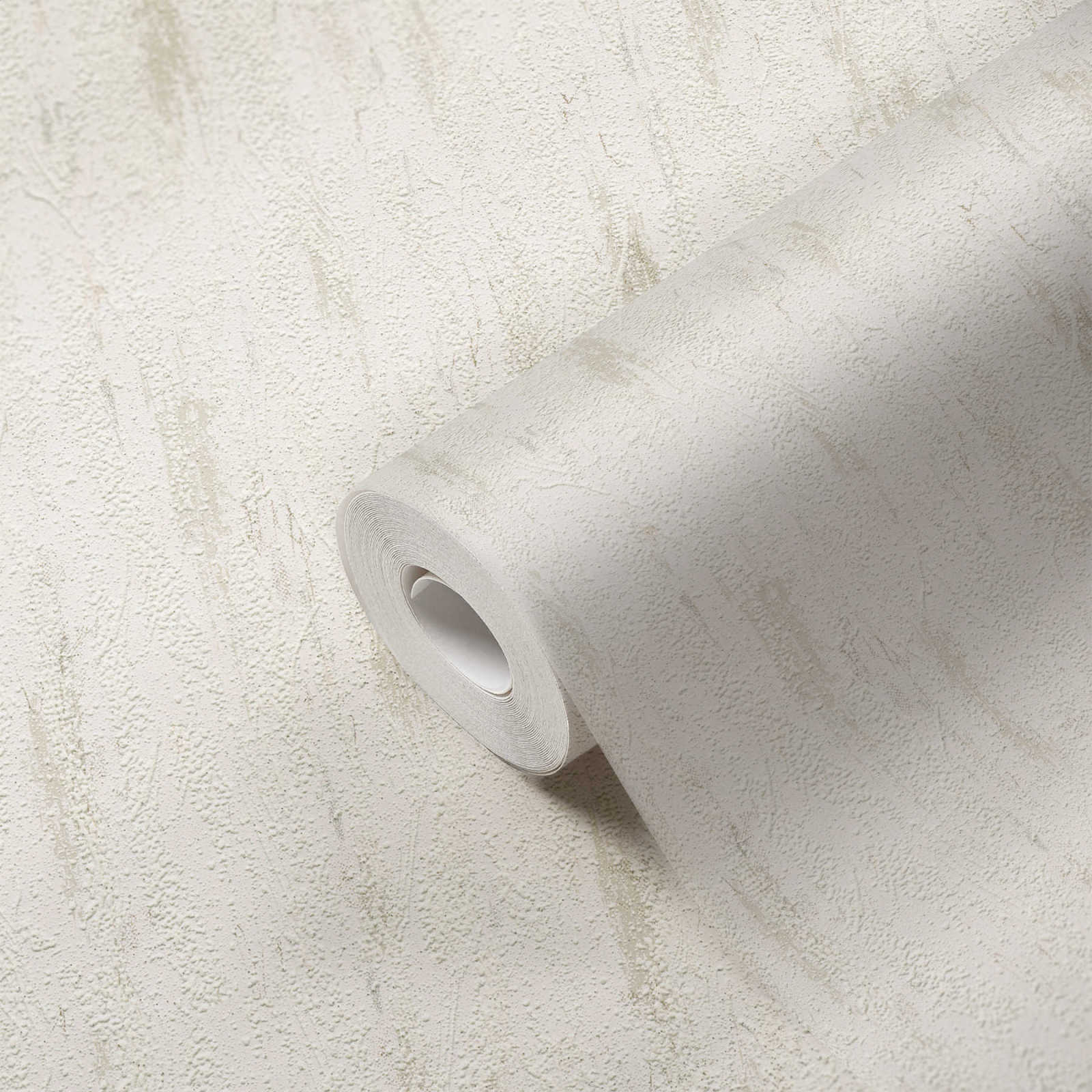 Papiertapete STRUKTURA 2 - weiß-beige - 10 Meter