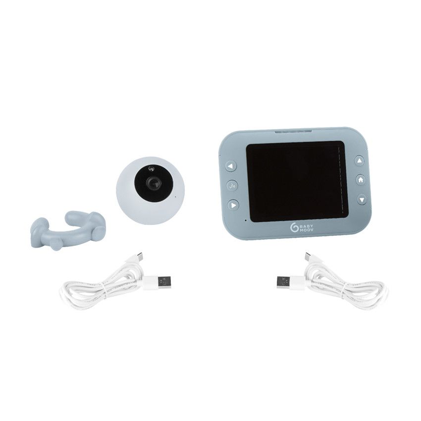 Babyphone vidéo Yoo Roll avec écran sans fil - Ecru