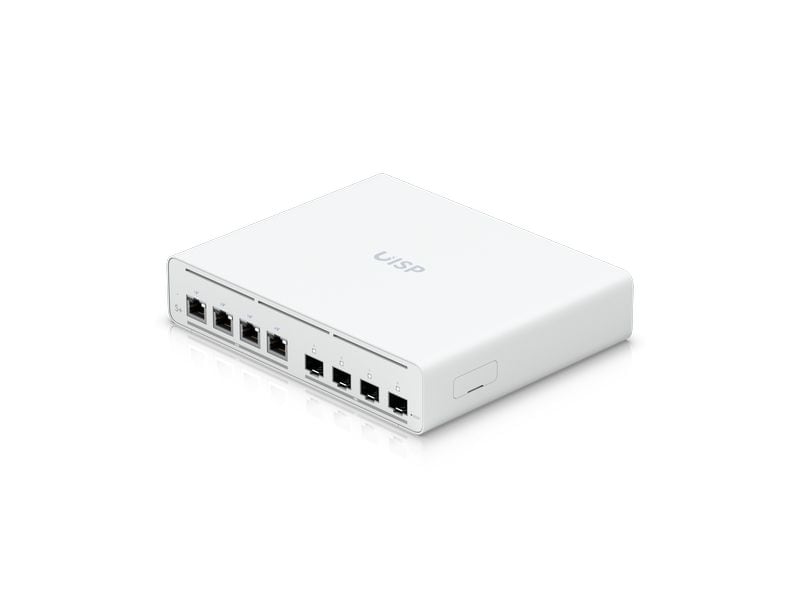Ubiquiti Passiv PoE Switch UISP Switch Plus UISP-S-Plus 4 P Netzwerk-Switch mit 27V DC, 7.04A und PoE 160W Netzteilen, inklusive Wandhalterung Kit und 1U Rack Kit