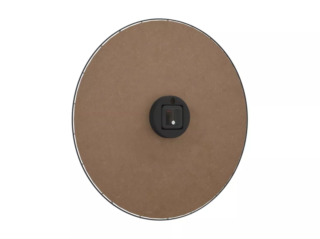 Horloge murale jaune et noir Ø50 cm bois d'ingénierie