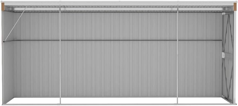 Refined Anbauschuppen Braun 118x382x178 cm Verzinkter Stahl