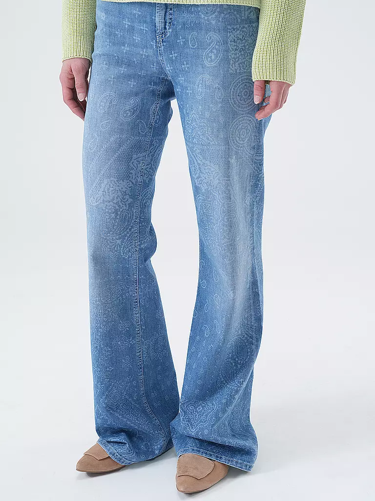 CAMBIO Jeans Flared Fit FABIENNE hellblau