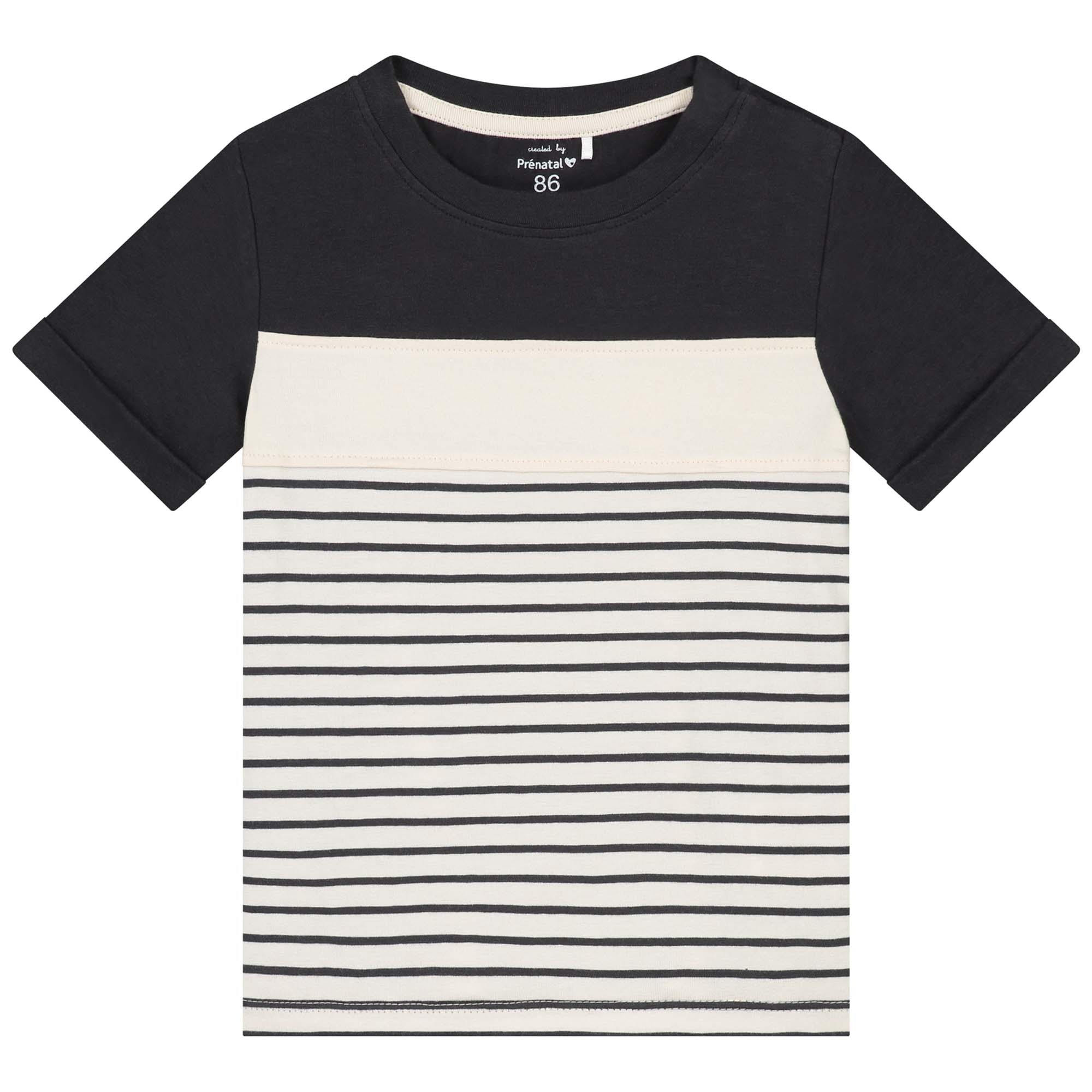 Prénatal baby T-shirt korte mouwen strepen multi