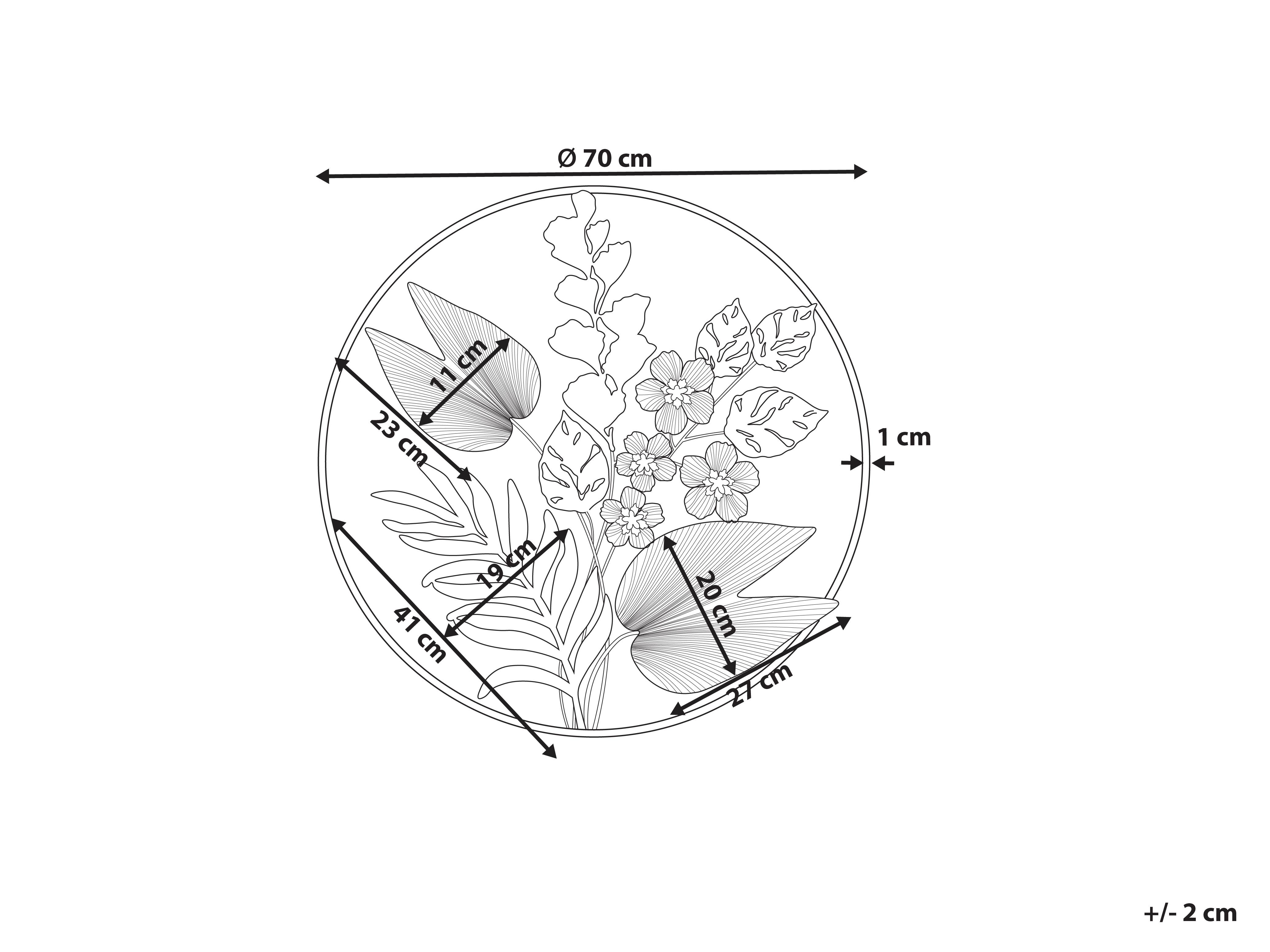Wanddecoratie Bloem DUBNIUM Metaal 70 cm Groen