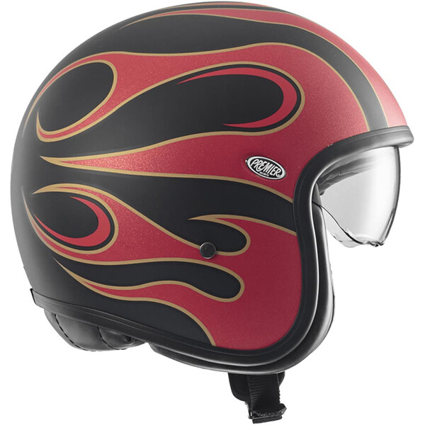 premier - Casque Vintage FR Noir / Rouge / Jaune / Mat