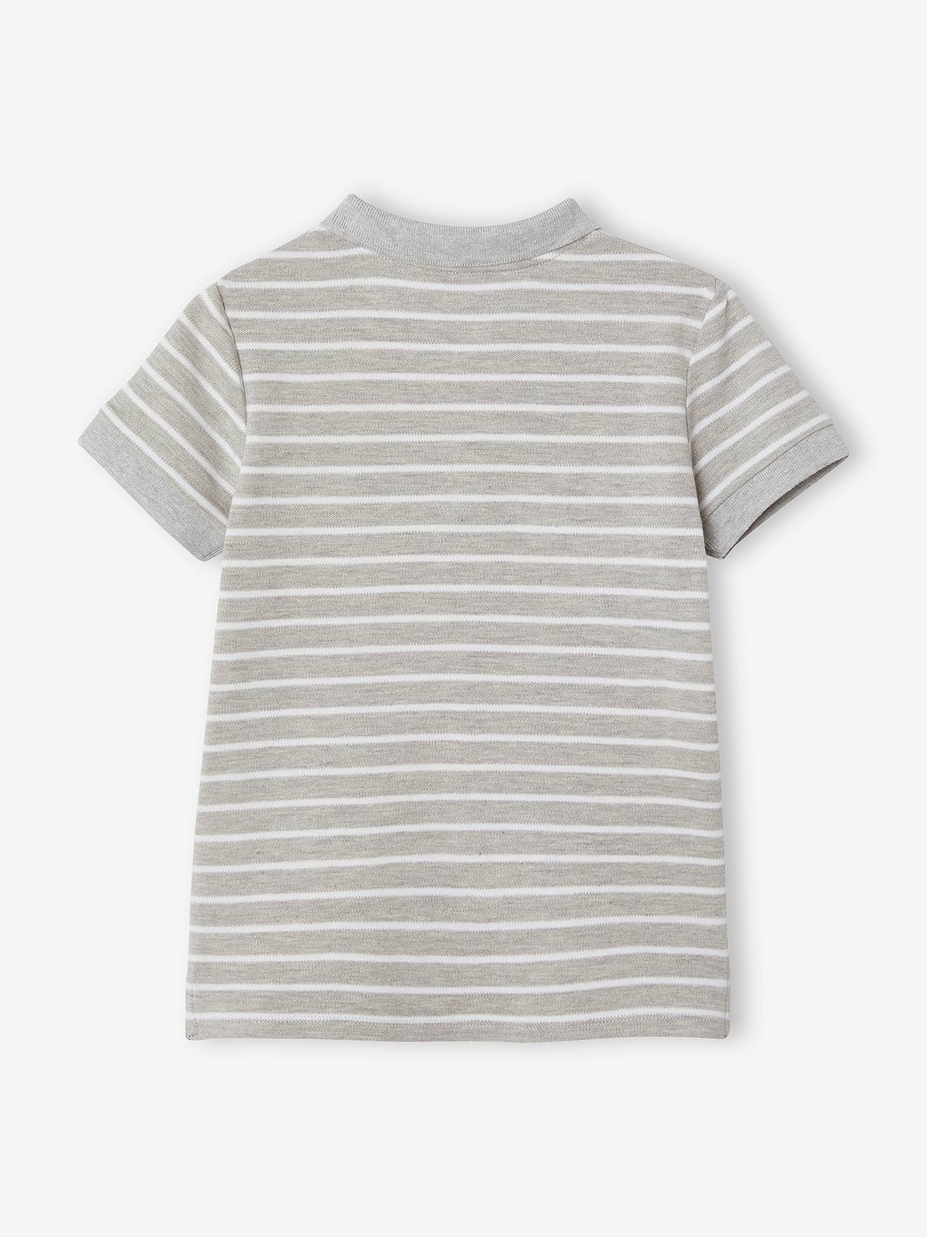 Conjunto de 2 camisas polo de malha aberta para meninos, azul escuro, bicolor/multicoloridas