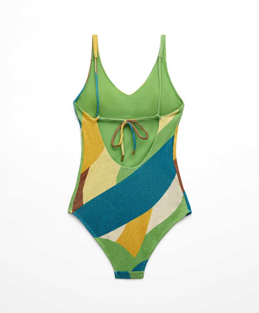 Maiô triangular jacquard brilhante