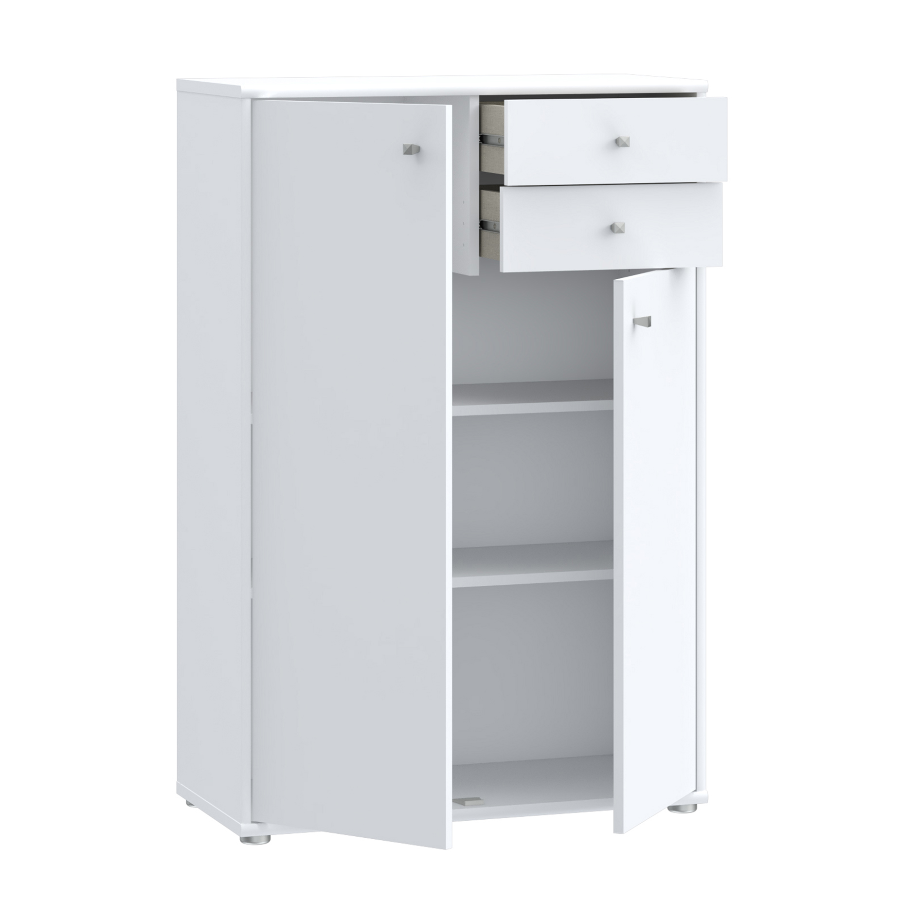 Kommode - weiß - 74 cm breit