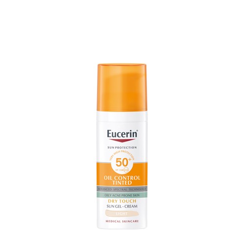 Eucerin Sun Oil Control Tinted Gel-Creme Toque Seco Claro FPS50  50ml