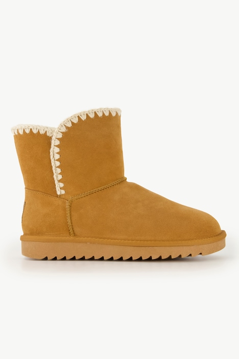 Ara Lammfell-Boots, Veloursleder, Stickerei, Weite H