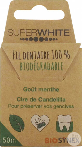 Superwhite Fil Dentaire Biodégradable Goût Menthe 50m
