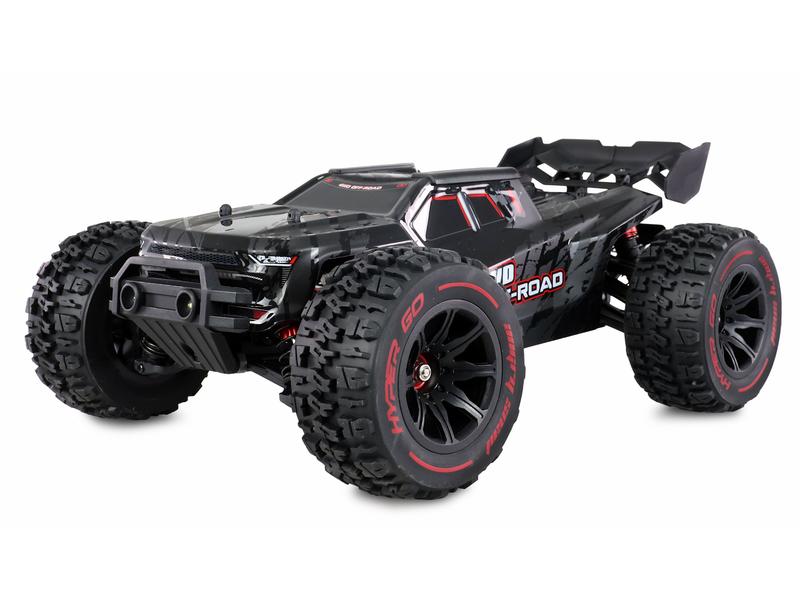 Amewi Truggy Hyper Go 4WD Brushless Schwarz, RTR, 1:14 Brushless Truggy mit zwei Karosserien und umfangreichem Zubehör-Set