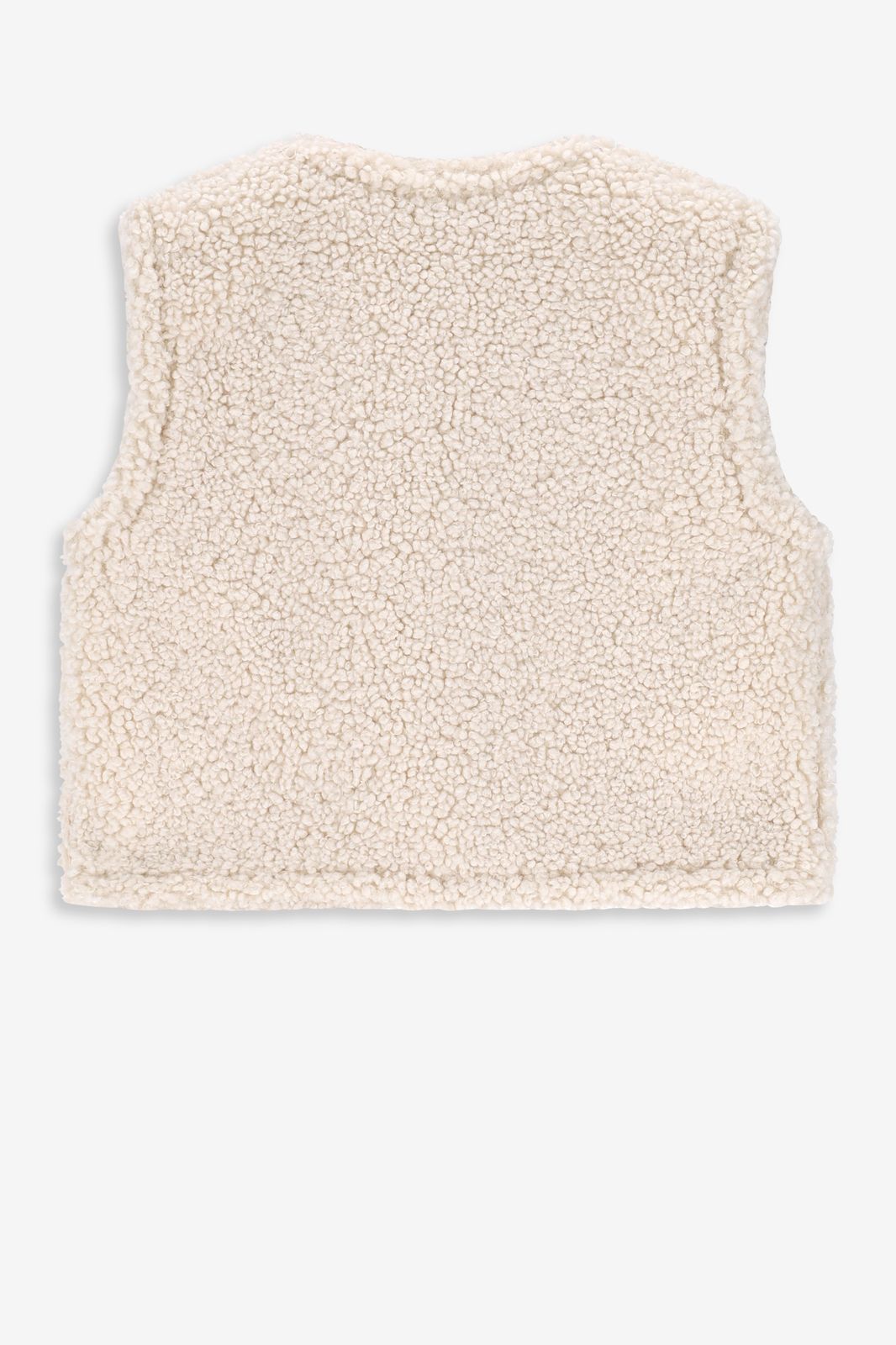 Wit teddy gilet met embroidery