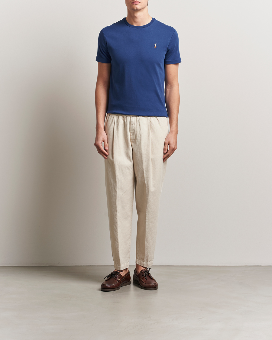 Polo Ralph Lauren Luxury Pima Cotton Crew Neck T-Shirt Annapolis Blue