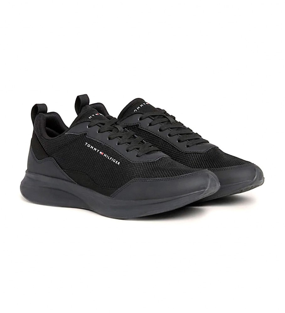 Tênis Tommy Hilfiger estilo corrida leve, preto