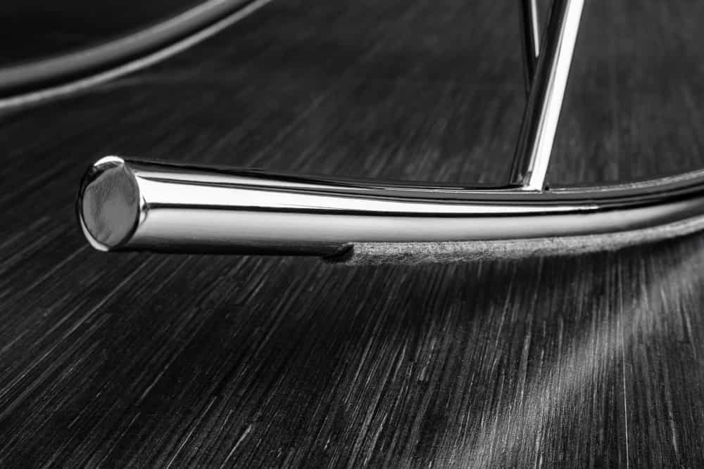 Design Schaukelstuhl SCANDINAVIA SWING grau Samt Chrom Sessel