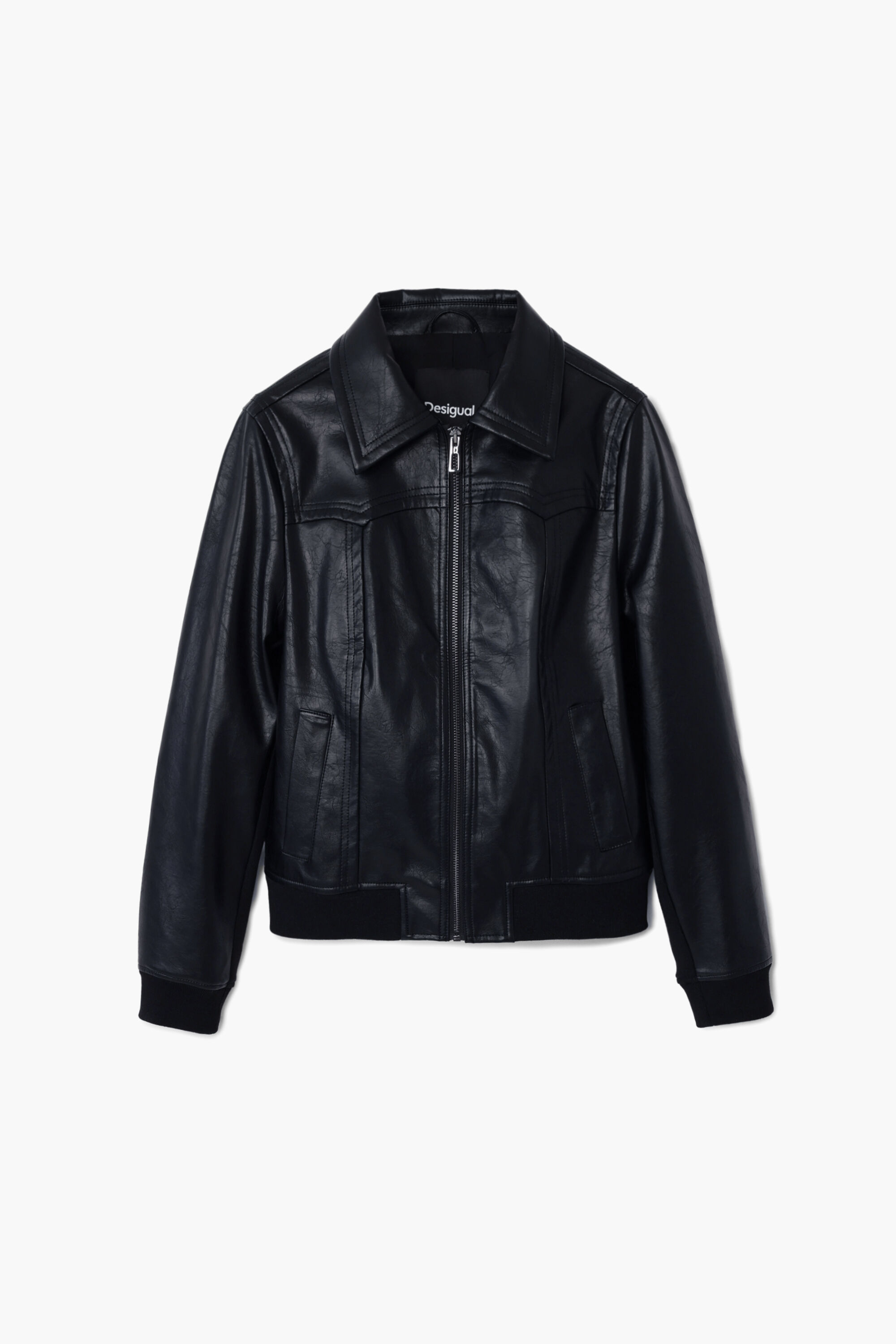 Chaqueta biker efecto piel