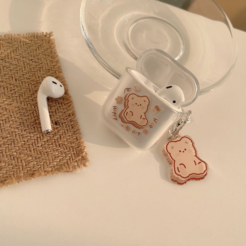 kloudkase - Bear Transparent AirPods / Pro Earphone Case Cover