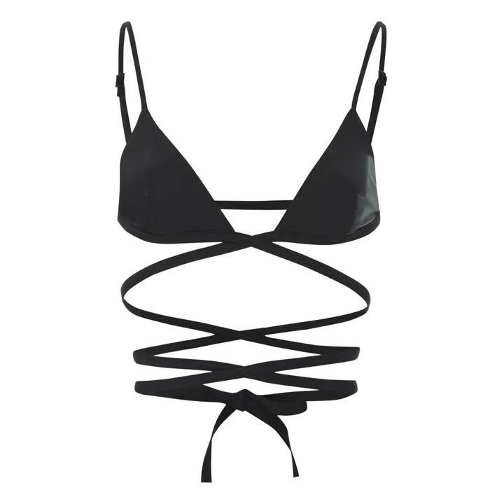 Matteau Haut de Maillot Wrap Triangle | Noir