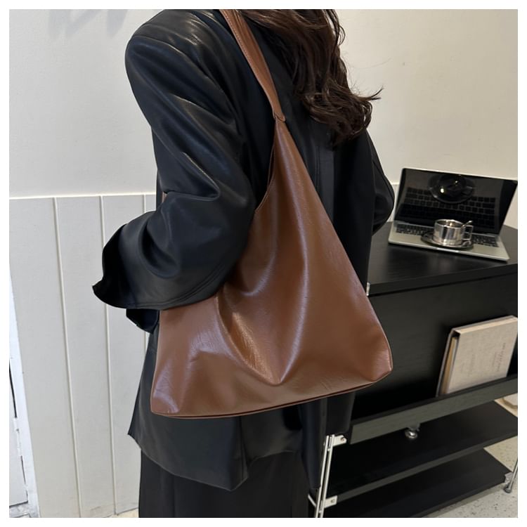 Maorong - Effen imitatieleren tas