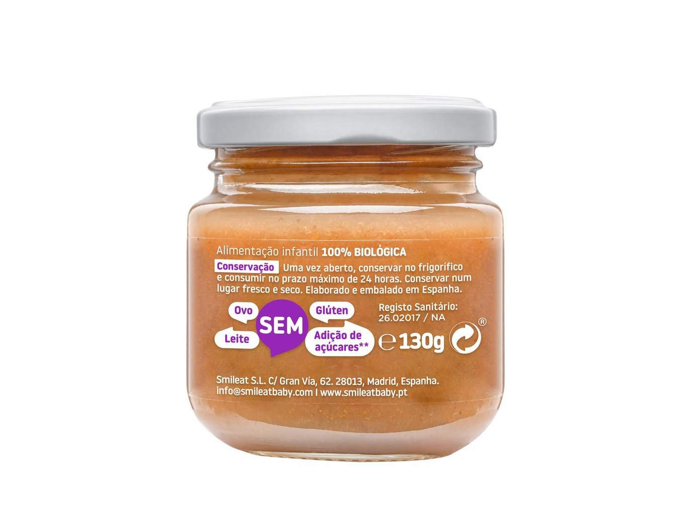 BOIÃO FRUTA SMILEAT BIO PERA AMEIXA E BANANA 130GR