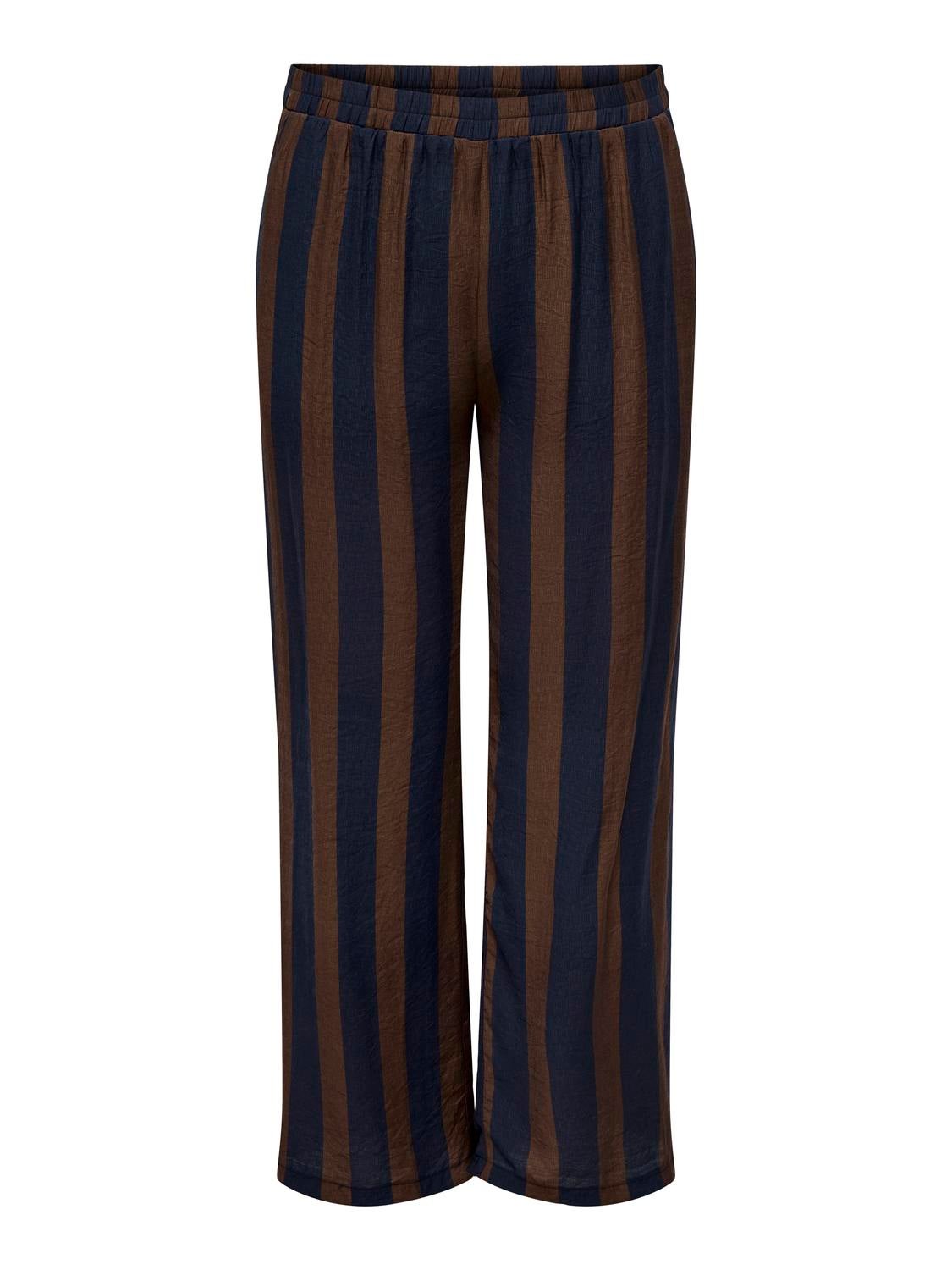 CARTEMPER Weiter Beinschnitt Hose mit weitem Beinschnitt Night Sky