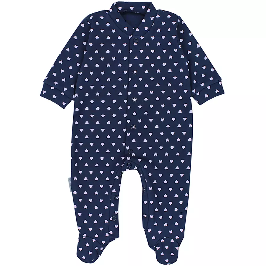 TupTam Baby Mädchen Schlafstrampler mit Fuß 3er Pack rosa Modell 1