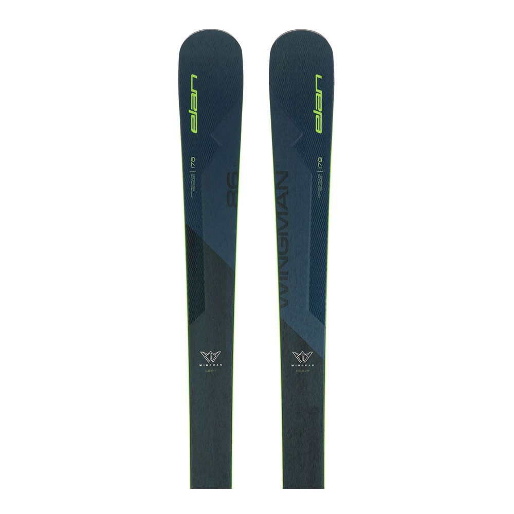 Elan WINGMAN 86 TI FUSION X + EMX 11.0 GW - Pack skis all mountain + Fixations Homme blue/green