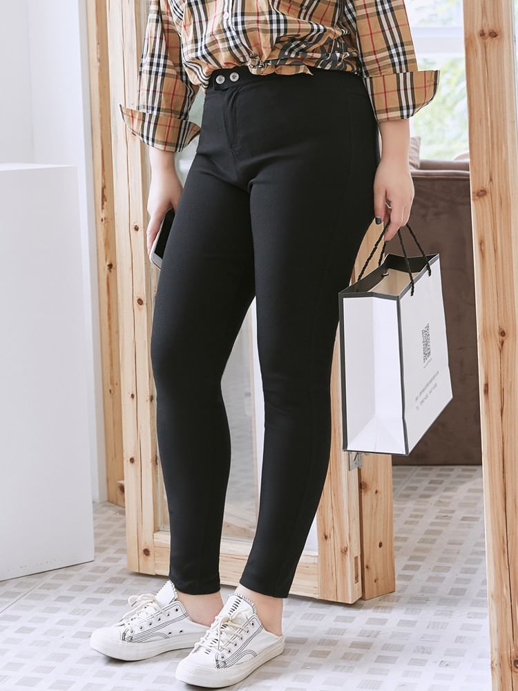 uliaque - Plus Size Mid Waist Skinny Jeans