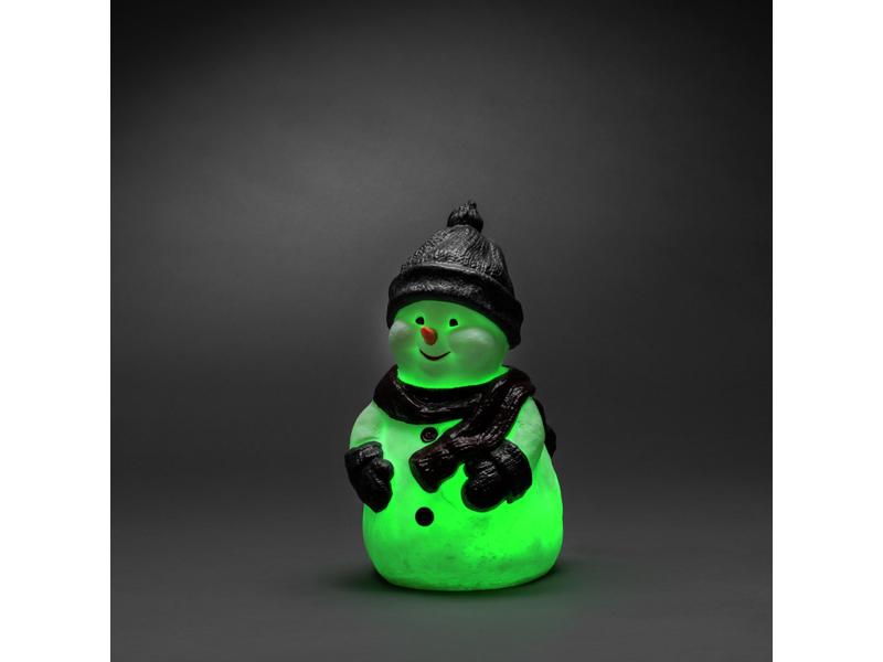 Konstsmide LED-Figur LED Kunststoffschneemann, 38 cm, RGB LED Kunststoffschneemann