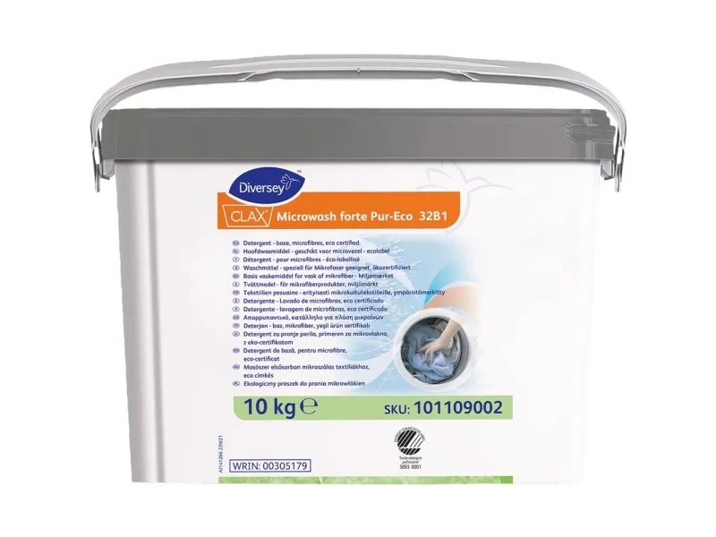 Vaskepulver, Diversey CLAX Microwash Forte Pur-Eco 32B1, kulørt, uden farve og parfume