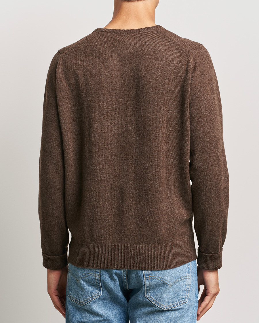 William Lockie Rob Lambswool Crewneck Mocha