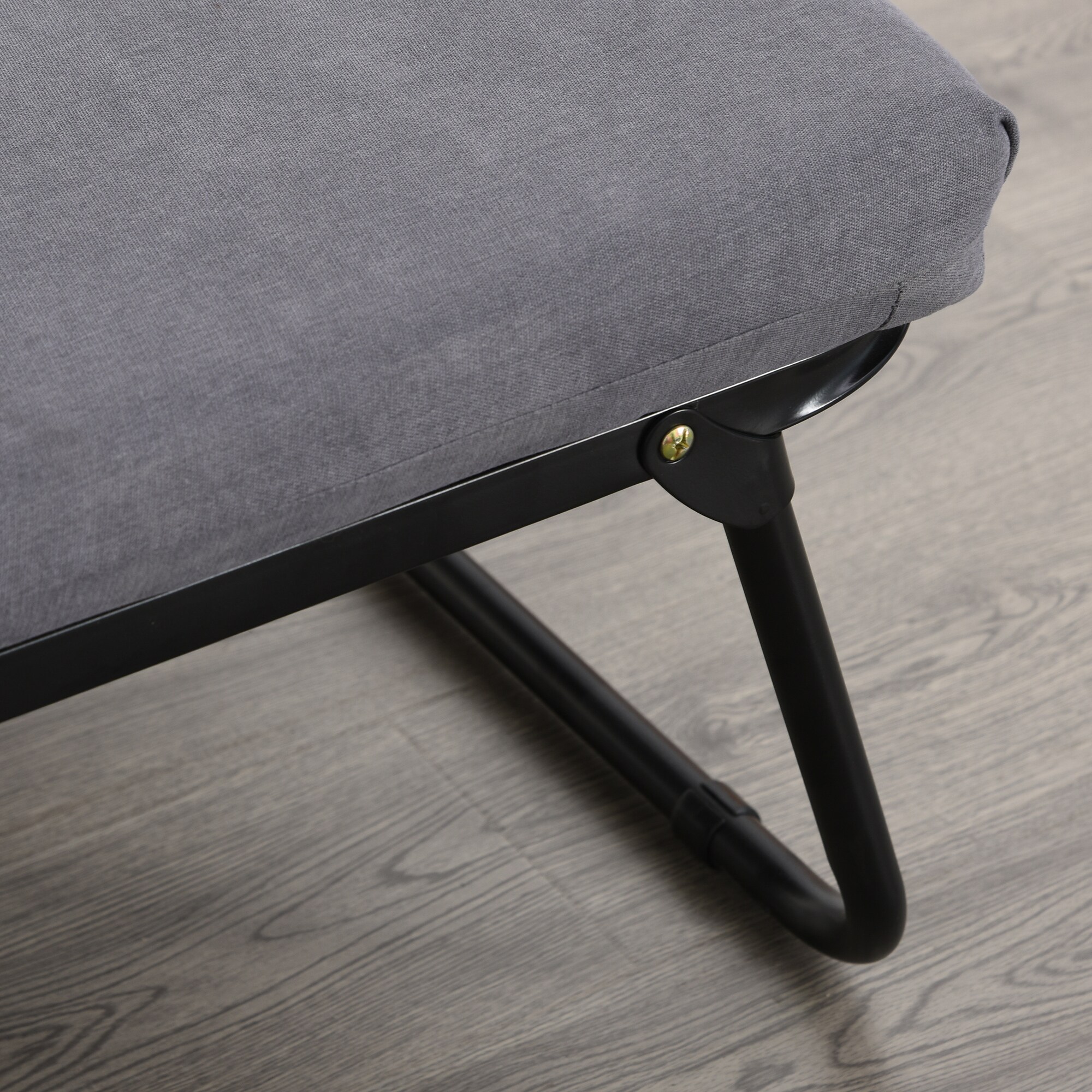 HOMCOM 2-in-1 Schlafsofa auch als Hocker grau 192 x 68 x 37 cm (LxBxH)