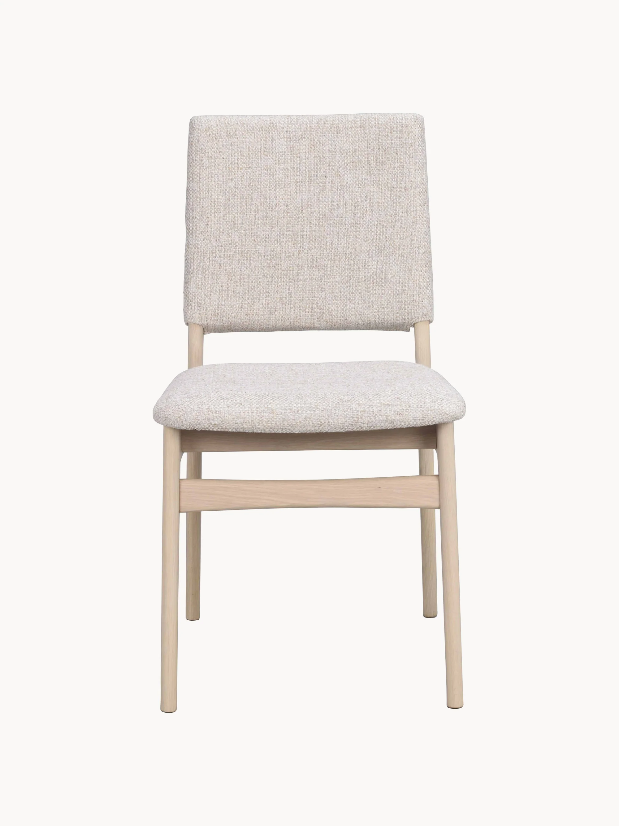Gestoffeerde eikenhouten eetkamerstoelen Medford, 2 stuks