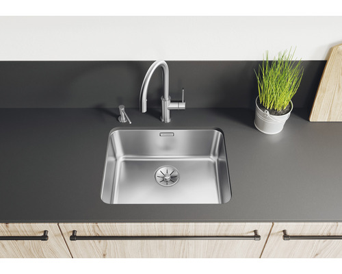 Blanco SOLIS 340/180-U spoelbak, 585 x 440 mm, roestvrij staal, geborstelde afwerking, 526129