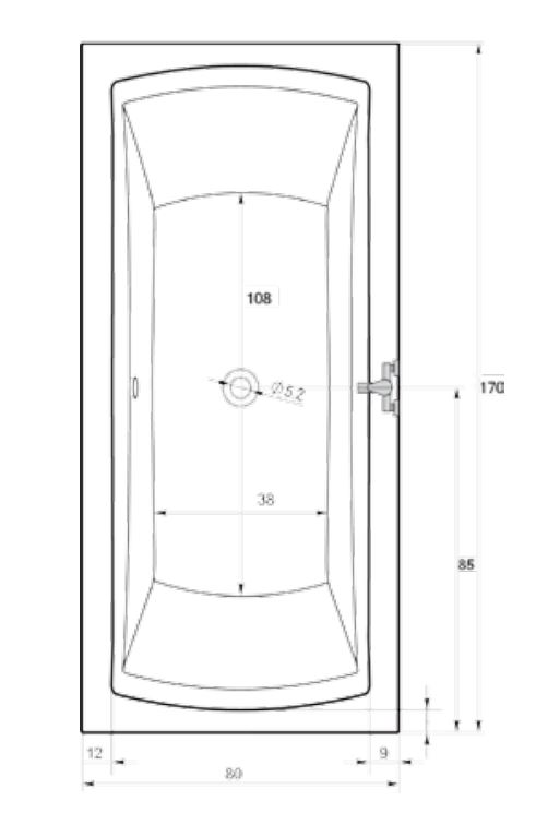 Badstuber Orient badkuip 170x80cm wit