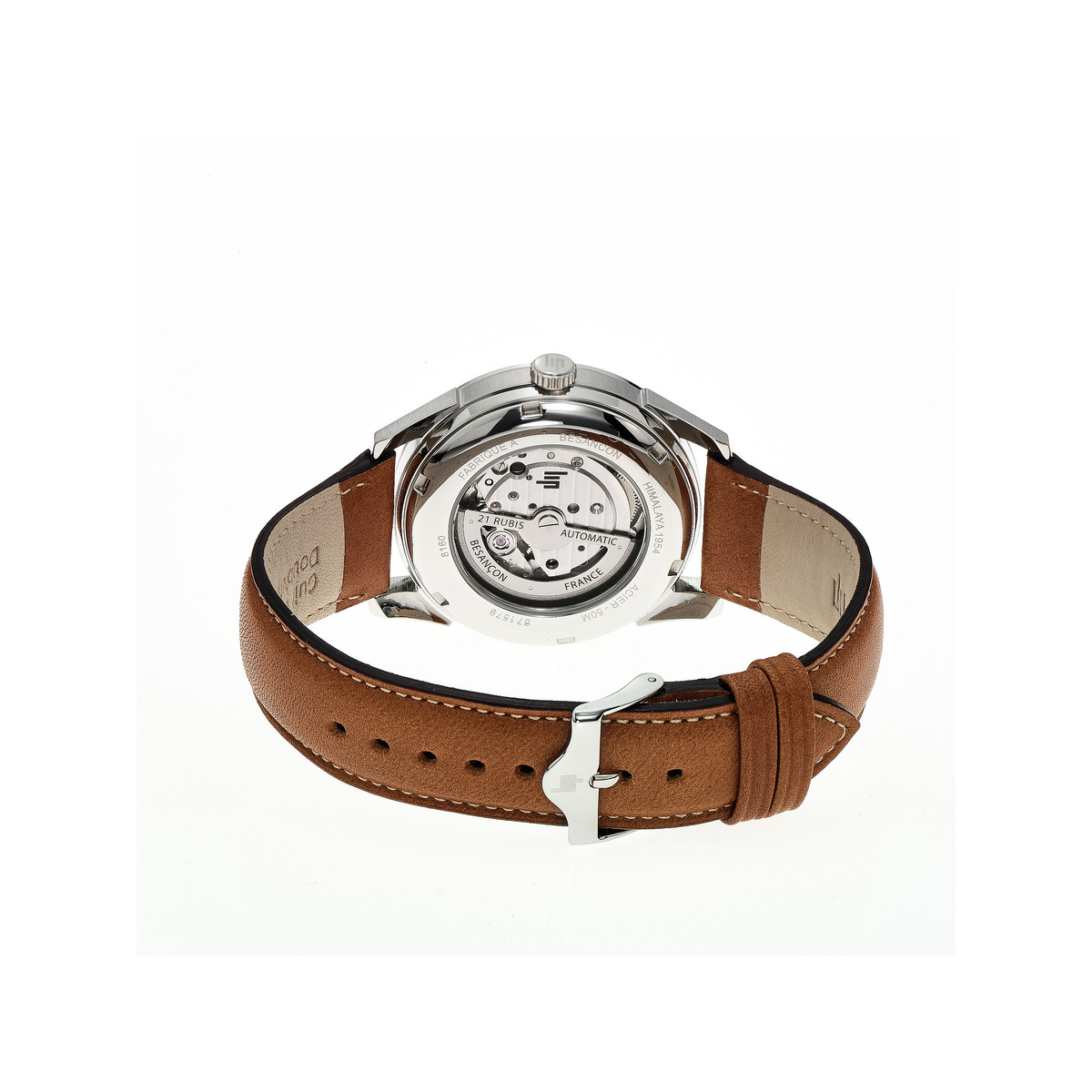 Montre Lip homme automatique acier cuir marron