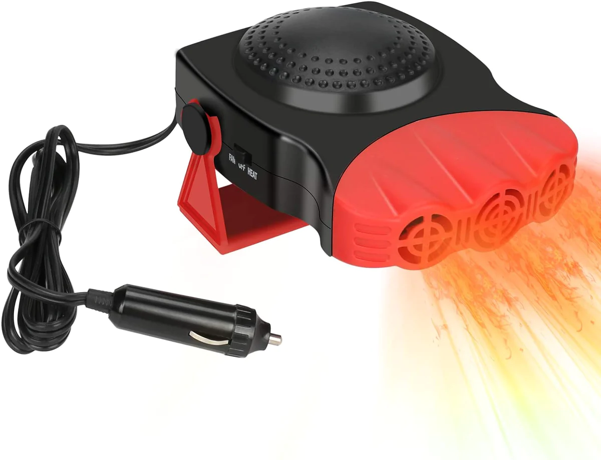 Chauffage de Voiture avec prise Allume-Cigare 12V 150W rouge noir Vend
