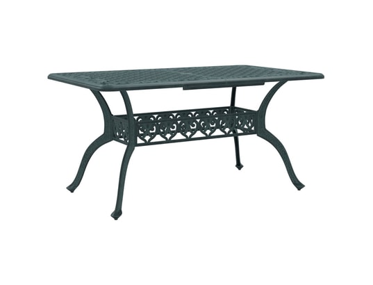 VIDAXL - Table de jardin vert 150x90x72 cm aluminium coulé