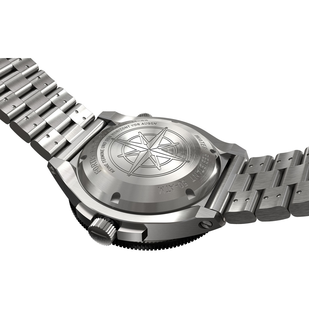 Fortis Marinemaster M-44 Chronometer Black Resin Block Bracelet