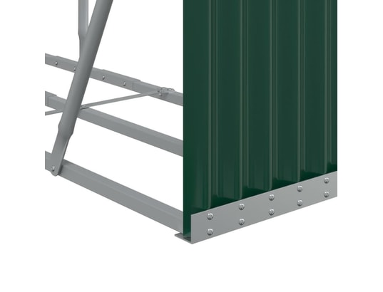 VIDAXL - Sac à outils Porte-bûches vert 180x45x100 cm acier galvanisé