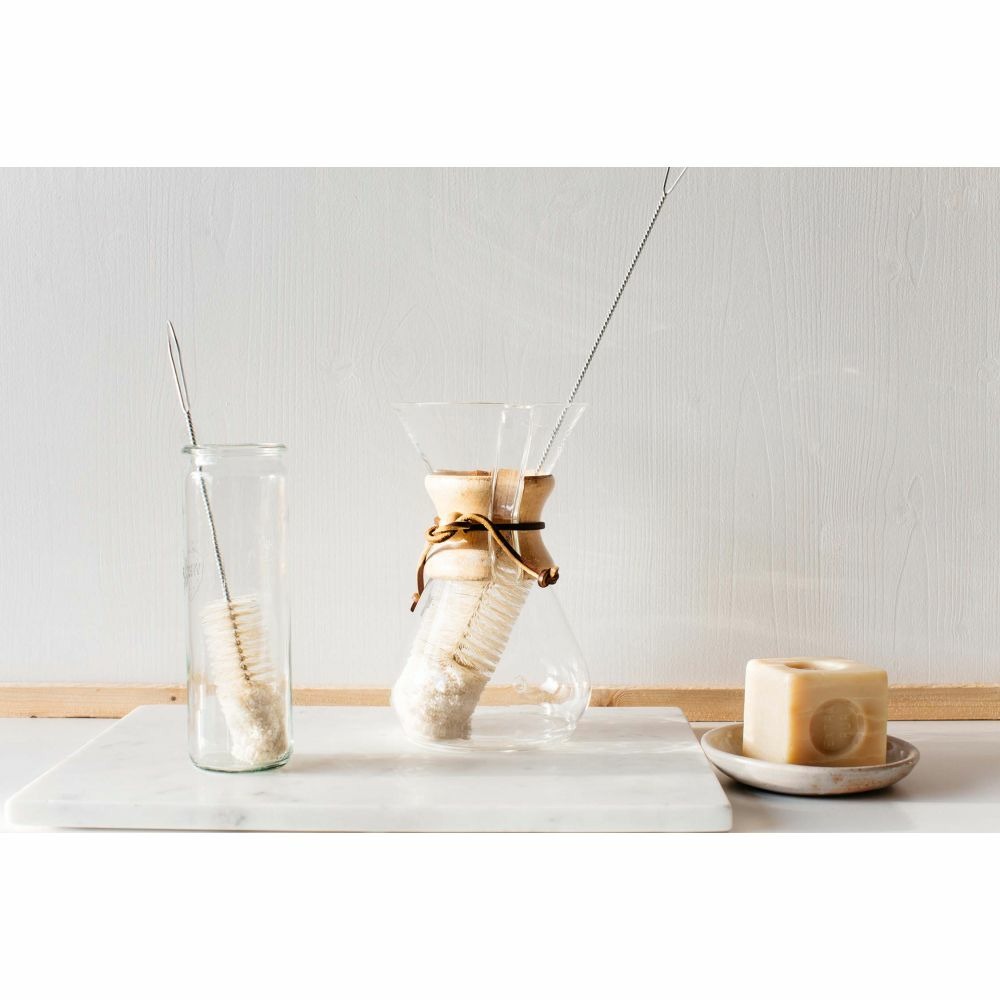 Goupillon gourde en fibres de coton et soie