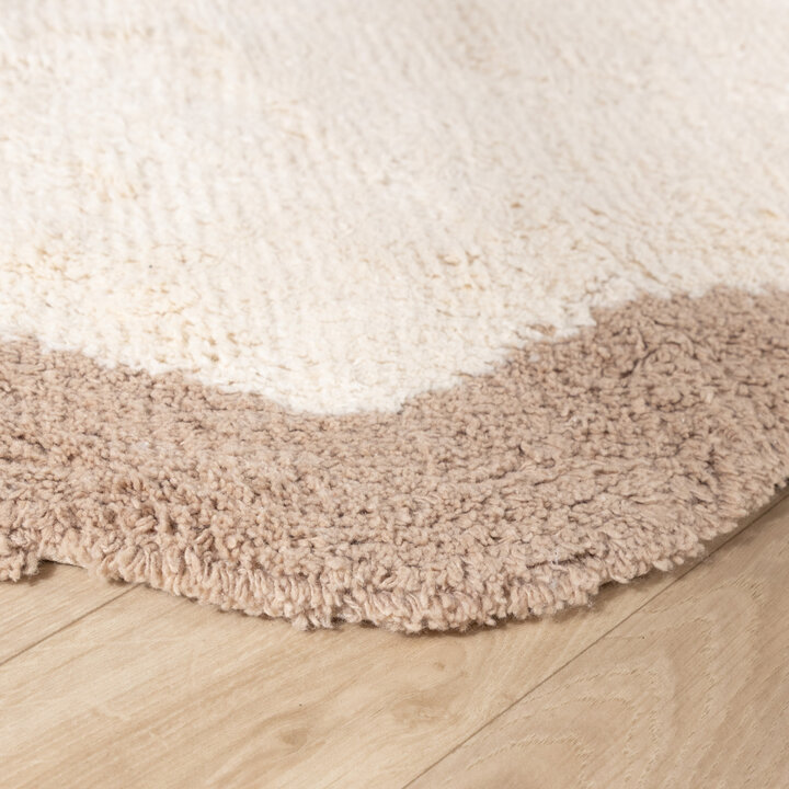 Wasbare loper - Hazy Beige/Creme