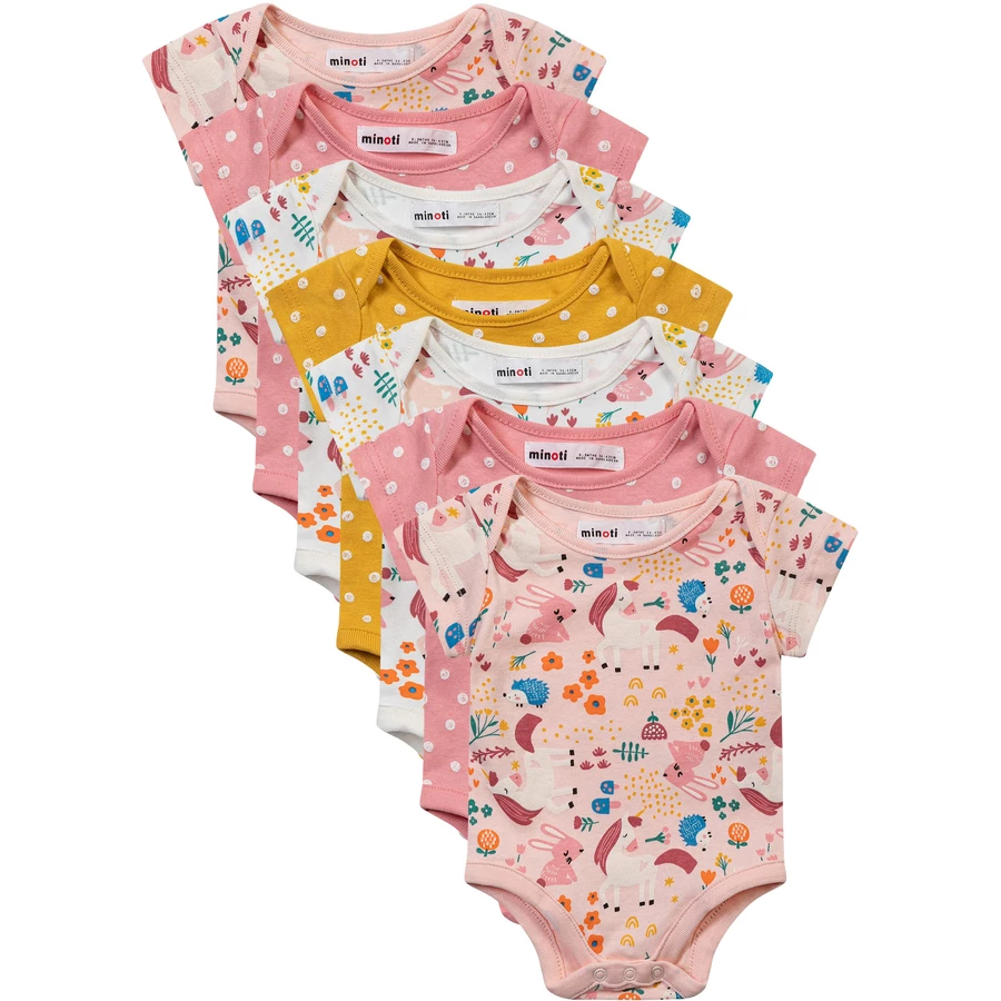 Minoti 7er Pack Bodys mit Allover-Print