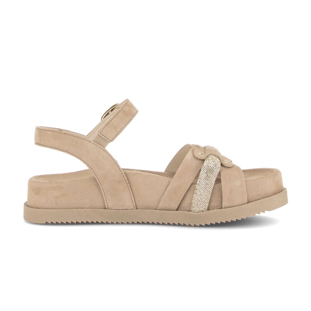 Sandal met riempjes beige