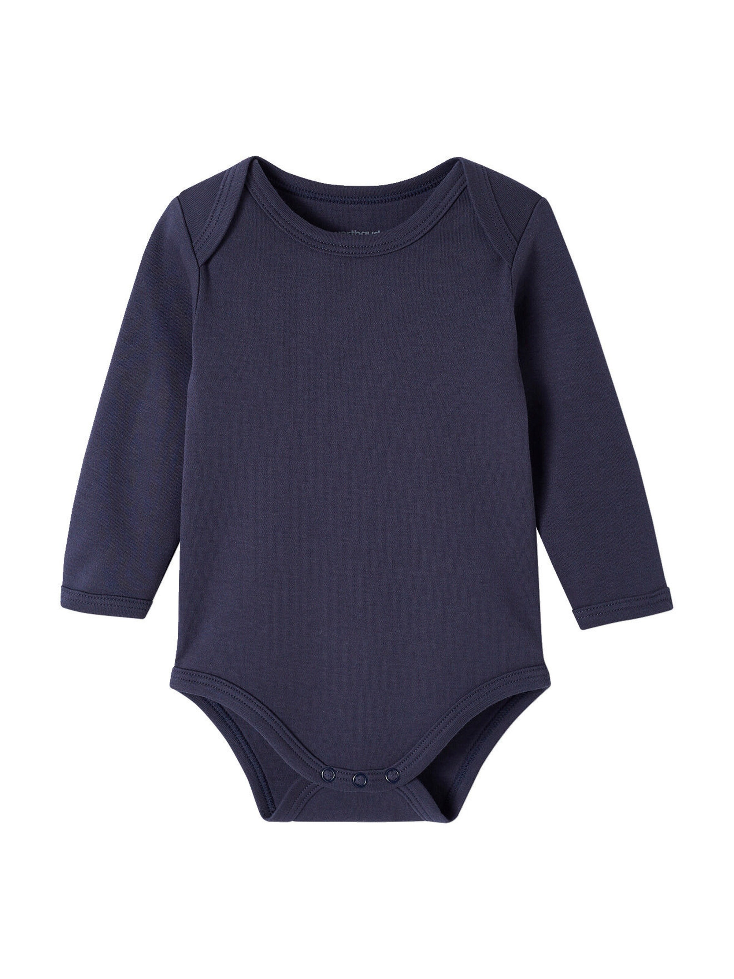 Vertbaudet Bio-Kollektion: 5er-Pack Baby Schlupfbodys nachtblau+grau+gestreift+blau+weiß