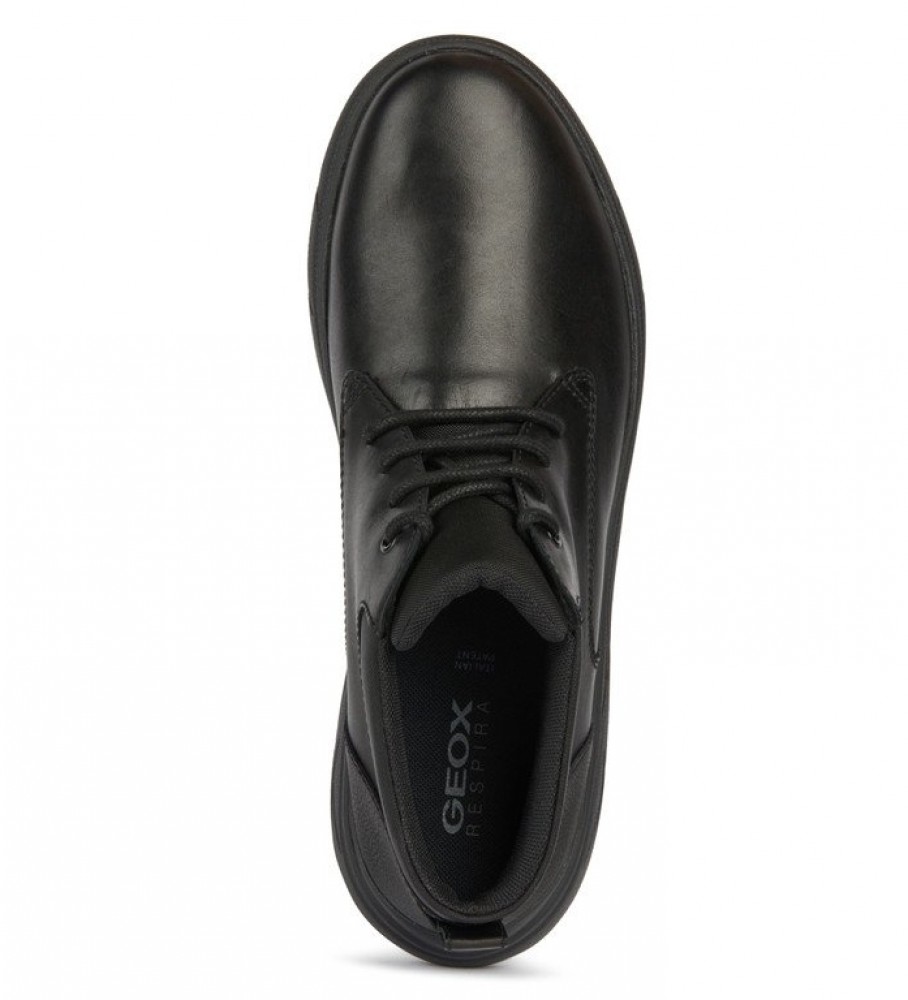 Botas de cano curto GEOX Portello em couro preto